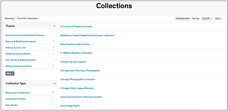 Image: collections compact list