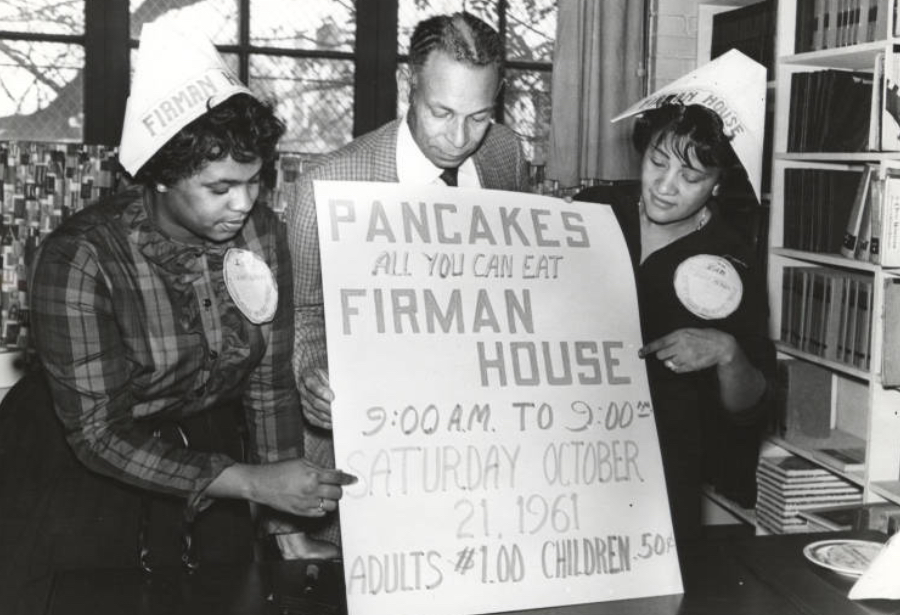 Announcement for pancake dinner, Firman House