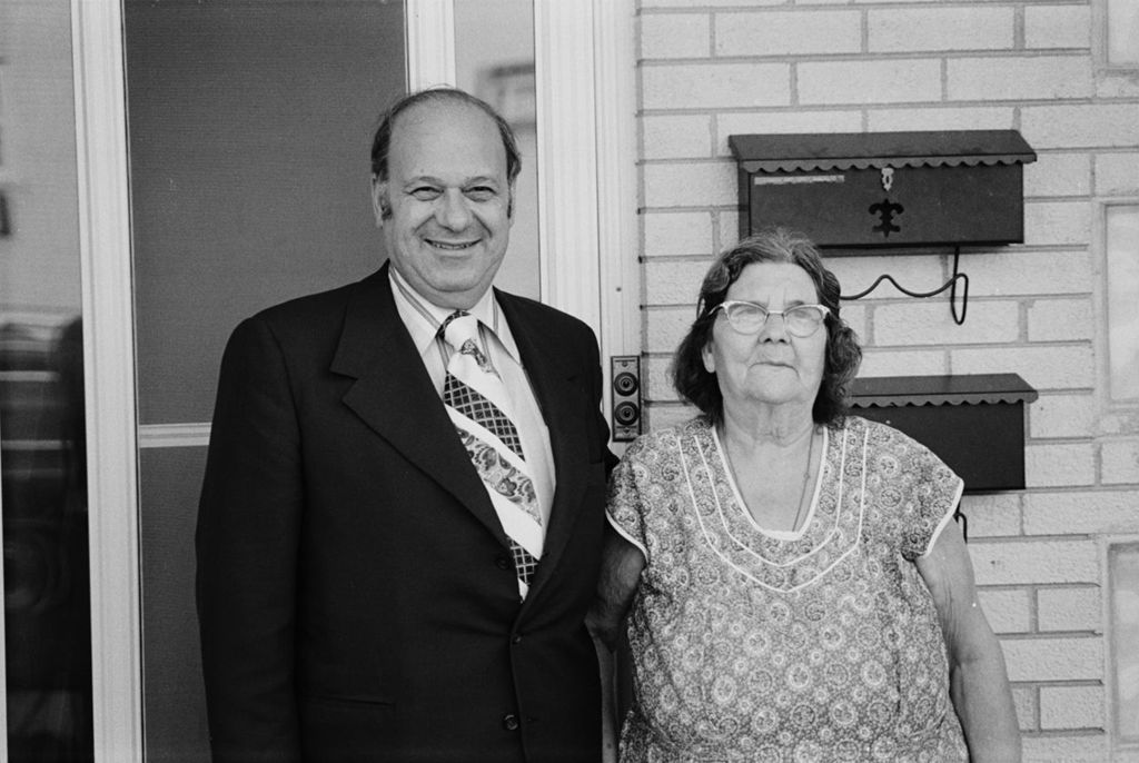 Congressman Frank Annunzio with his mother