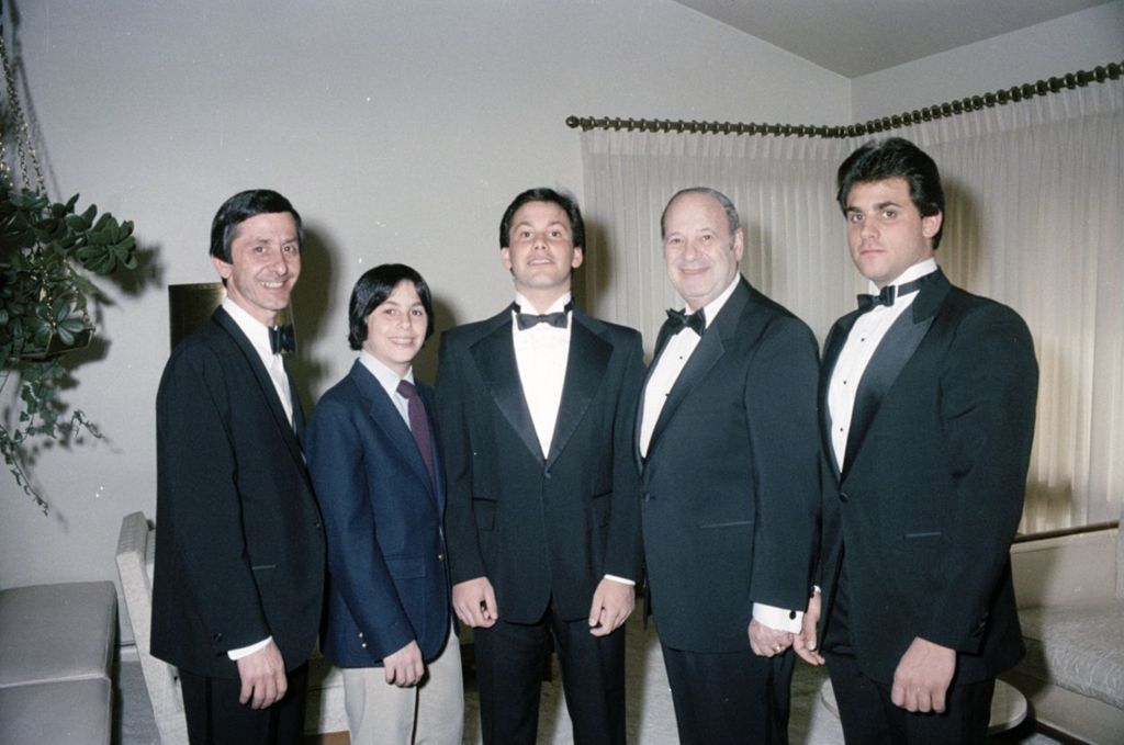 Miniature of Sal Lato and sons John, Mark, and Frank Lato with Congressman Frank Annunzio