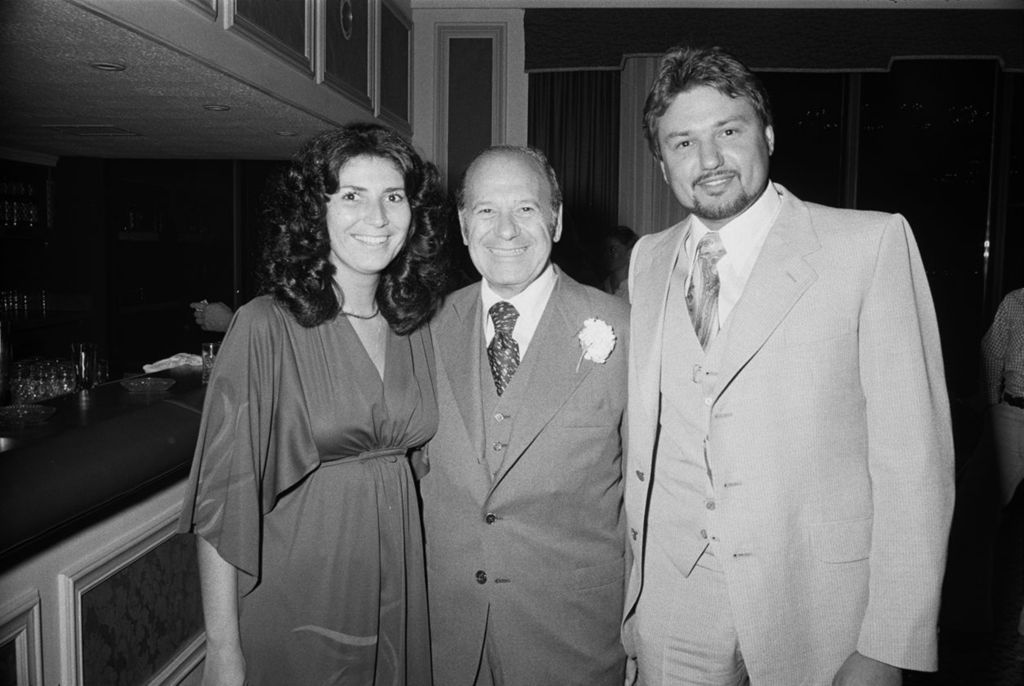 Congressman Frank Annunzio with niece Joan Annunzio at the 39th ward party