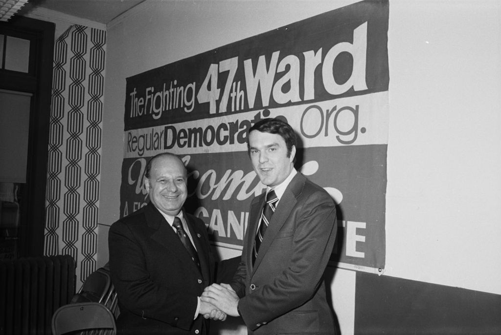 Congressman Frank Annunzio with Alderman Gene Schulter