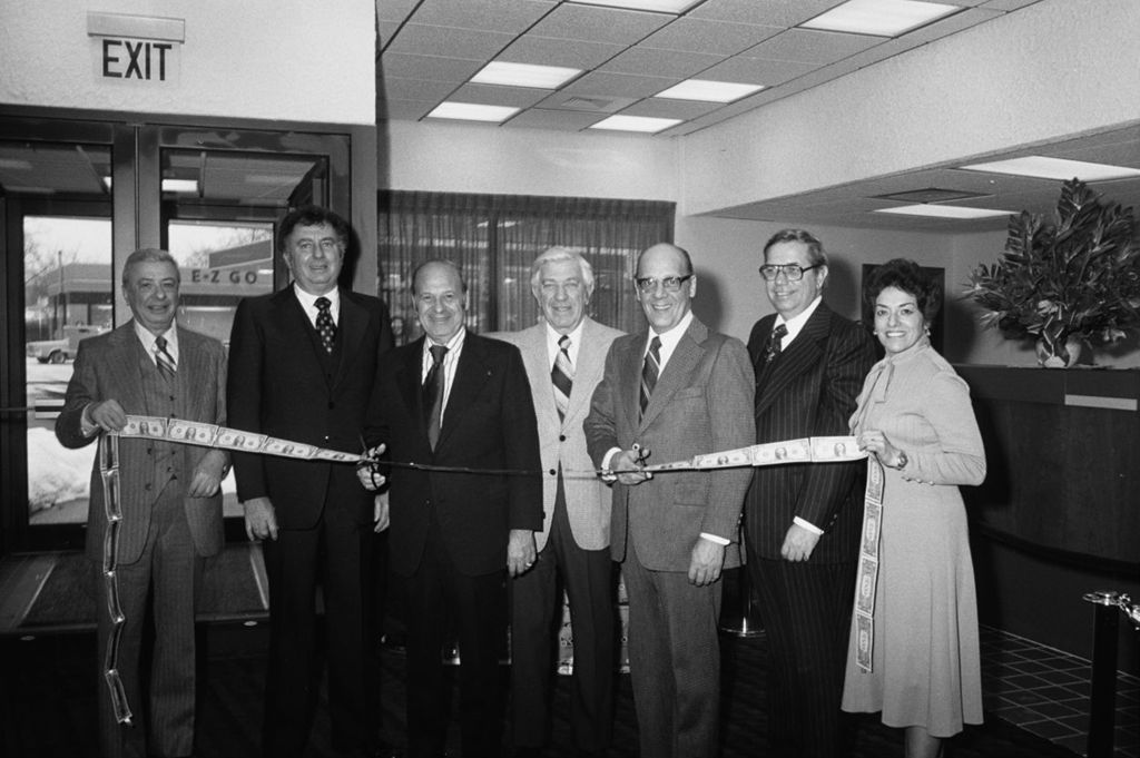 Congressman Frank Annunzio at the opening of Lincolnwood Bank