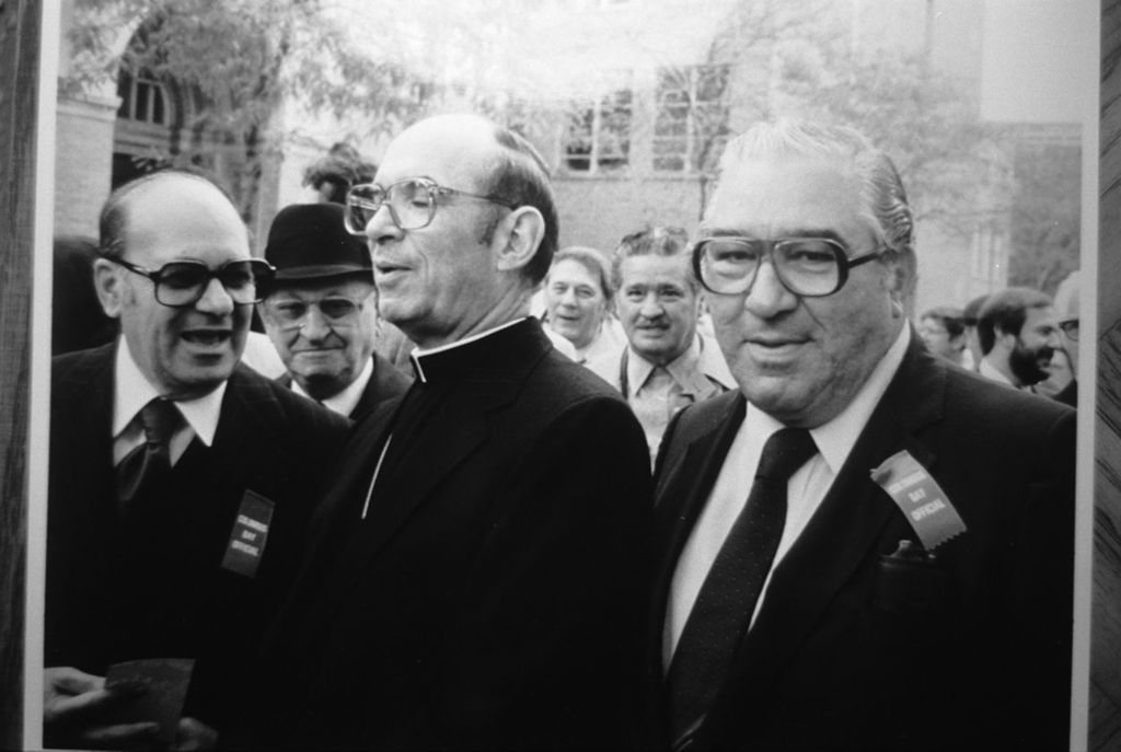 Congressman Frank Annunzio, Cardinal Bernardin and Alderman Hagopian