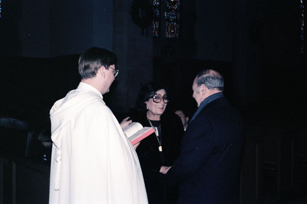 Miniature of Congressman Frank Annunzio and Angeline Annunzio renewing their vows at their fiftieth wedding anniversary