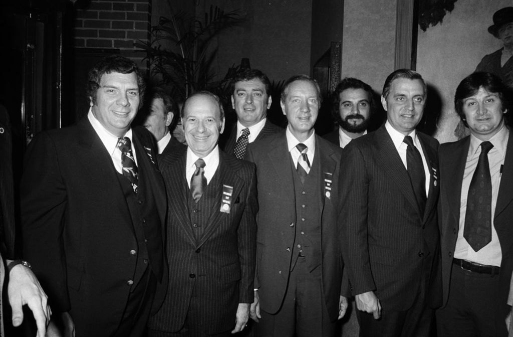Congressman Frank Annunzio, Mayor Bilandic, and Walter Mondale
