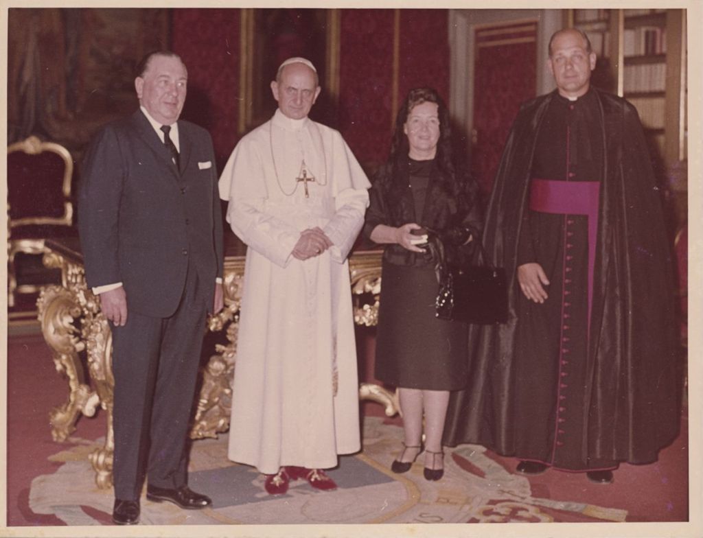 Richard J. Daley, Pope Paul VI, Eleanor Daley and Bishop Marcinkus