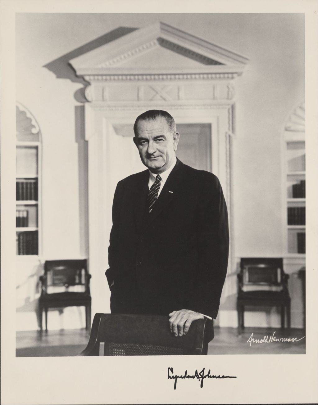 Miniature of Lyndon B. Johnson at the White House
