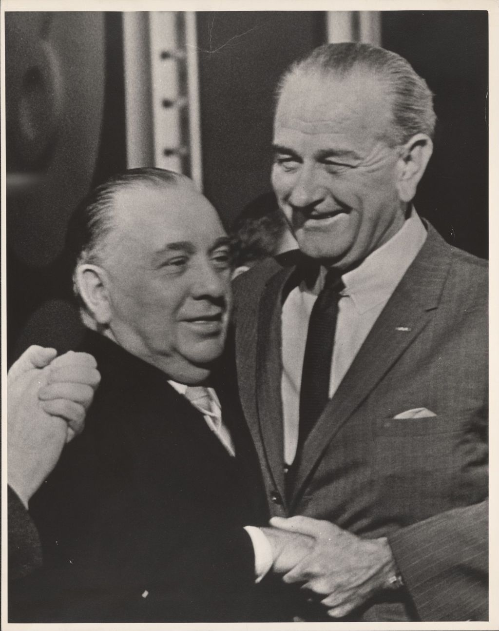 Richard J. Daley and Lyndon B. Johnson