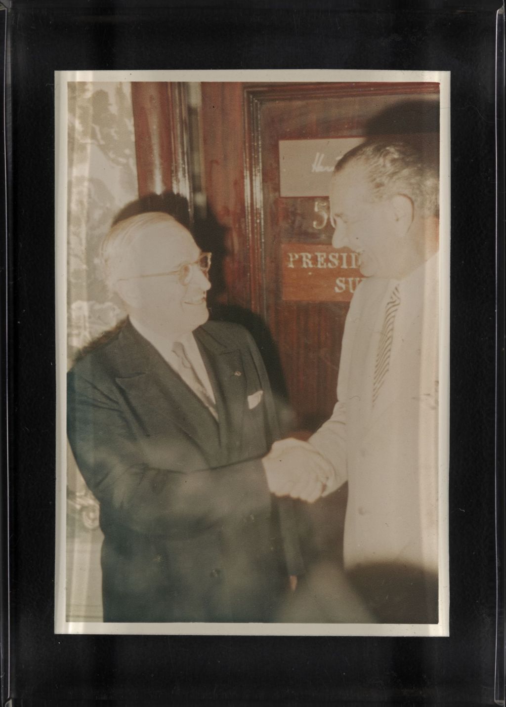 Miniature of Harry Truman and Lyndon B. Johnson