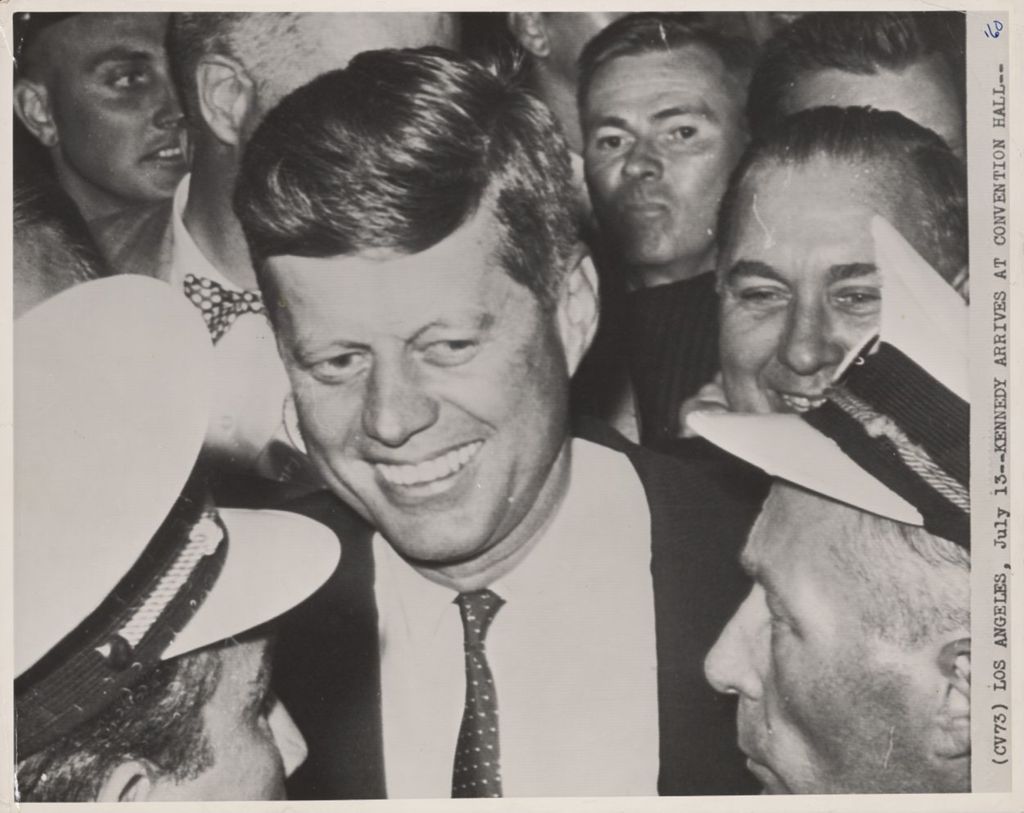 John F. Kennedy arrives at the Democratic Convention in Los Angeles