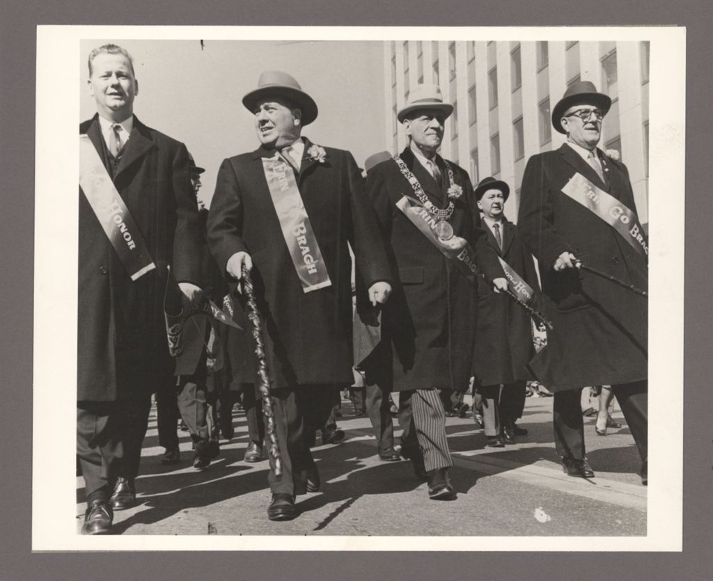 Miniature of St. Patrick's Day Parade, Richard J. Daley and Mayor Briscoe of Dublin leading