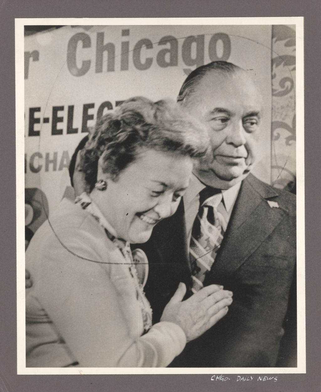 Miniature of Eleanor and Richard J. Daley on mayoral primary election night