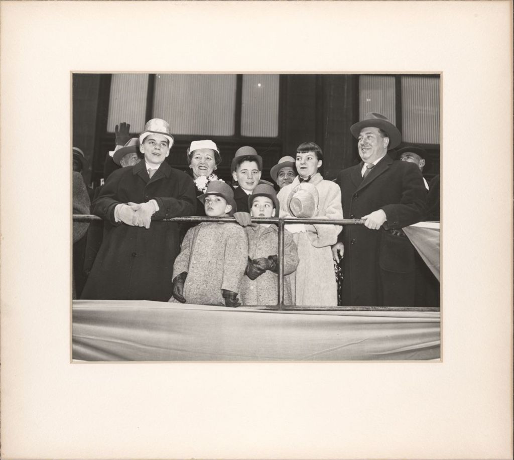 Miniature of Richard J. Daley and family viewing the St. Patrick's Day parade