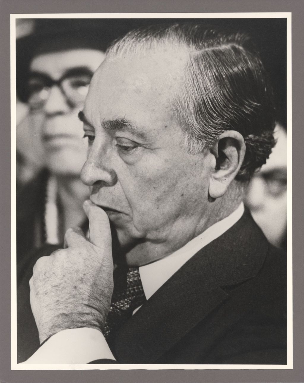 Miniature of Richard J. Daley in a thoughtful pose