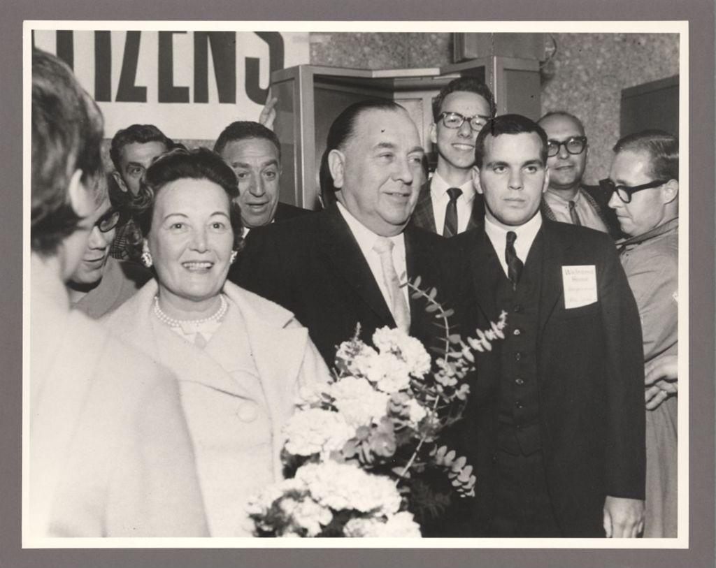 Eleanor and Richard J. Daley at a Welcome Home event