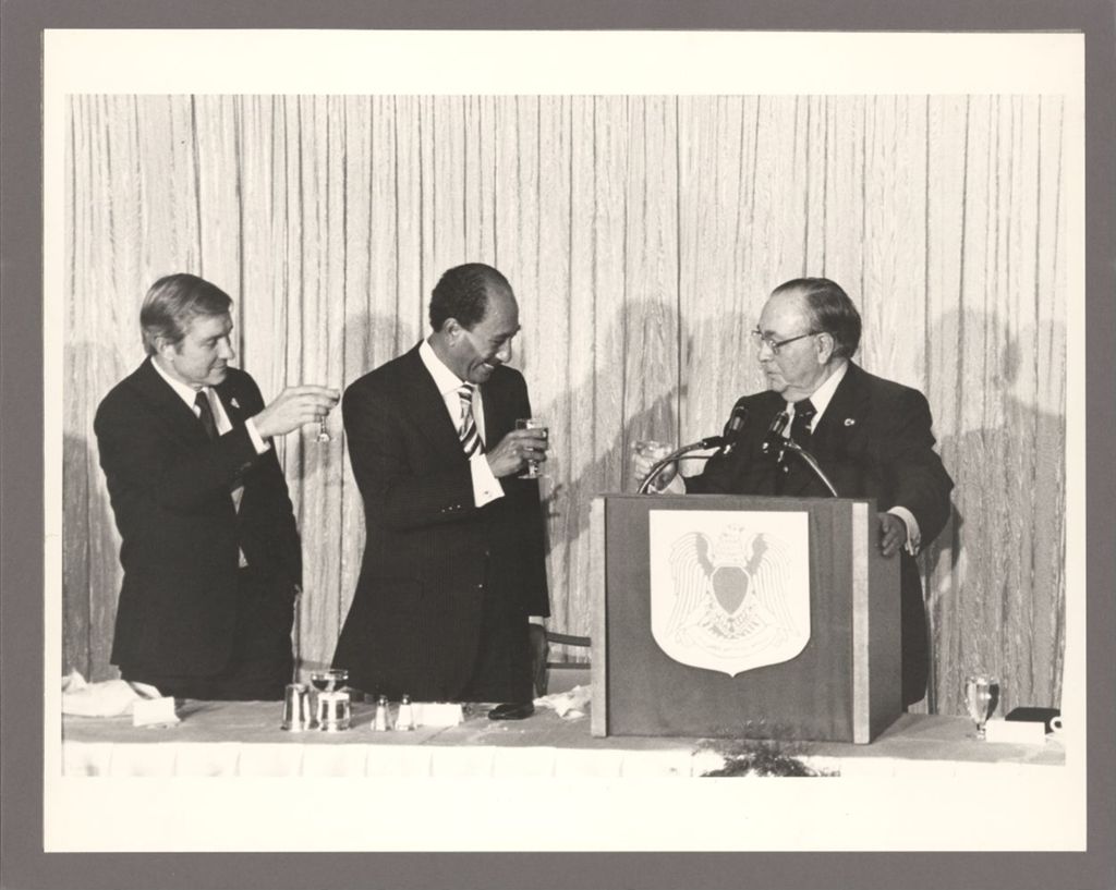 Miniature of Banquet during Chicago visit of President Anwar Sadat of Egypt