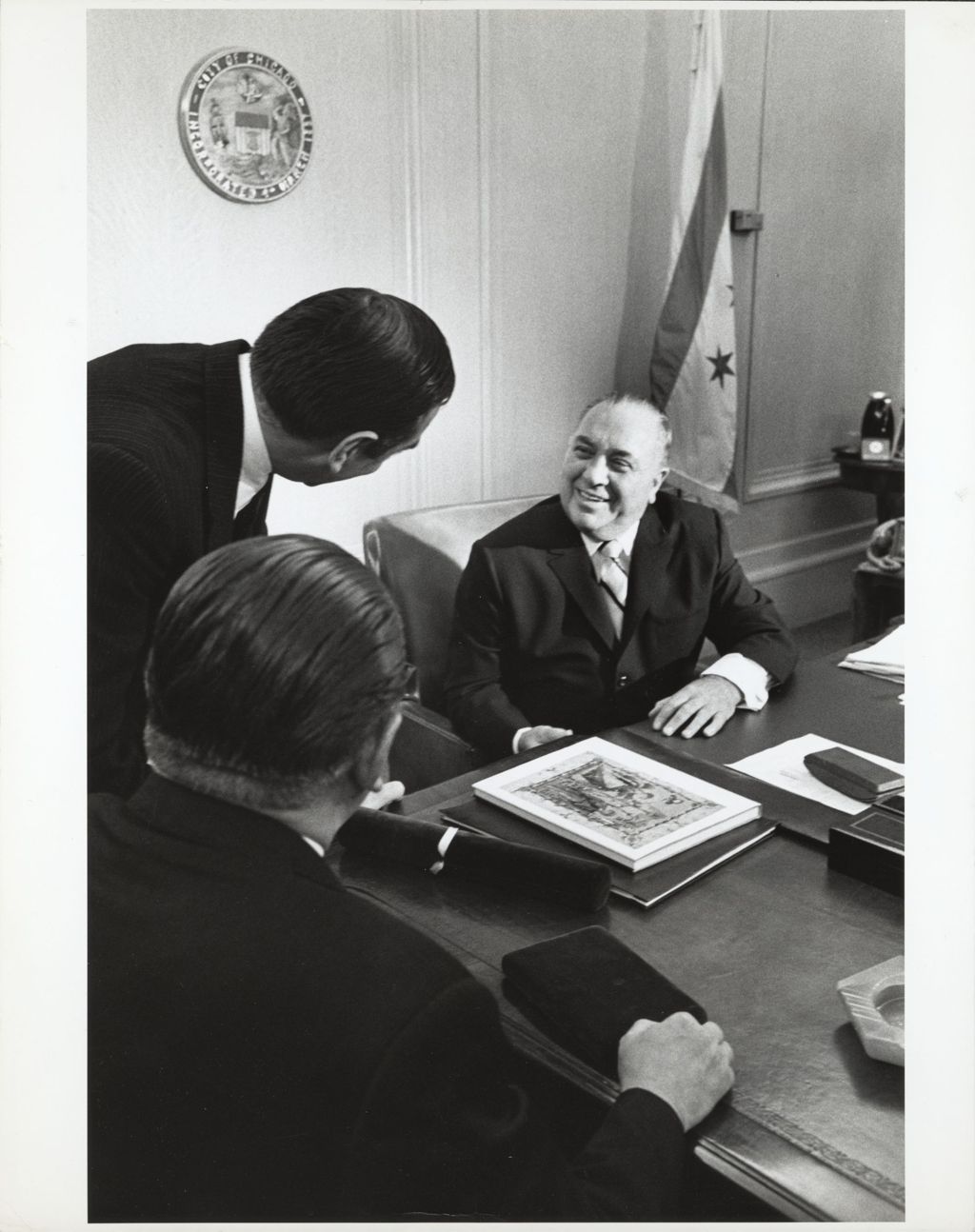 Richard J. Daley with others in his office