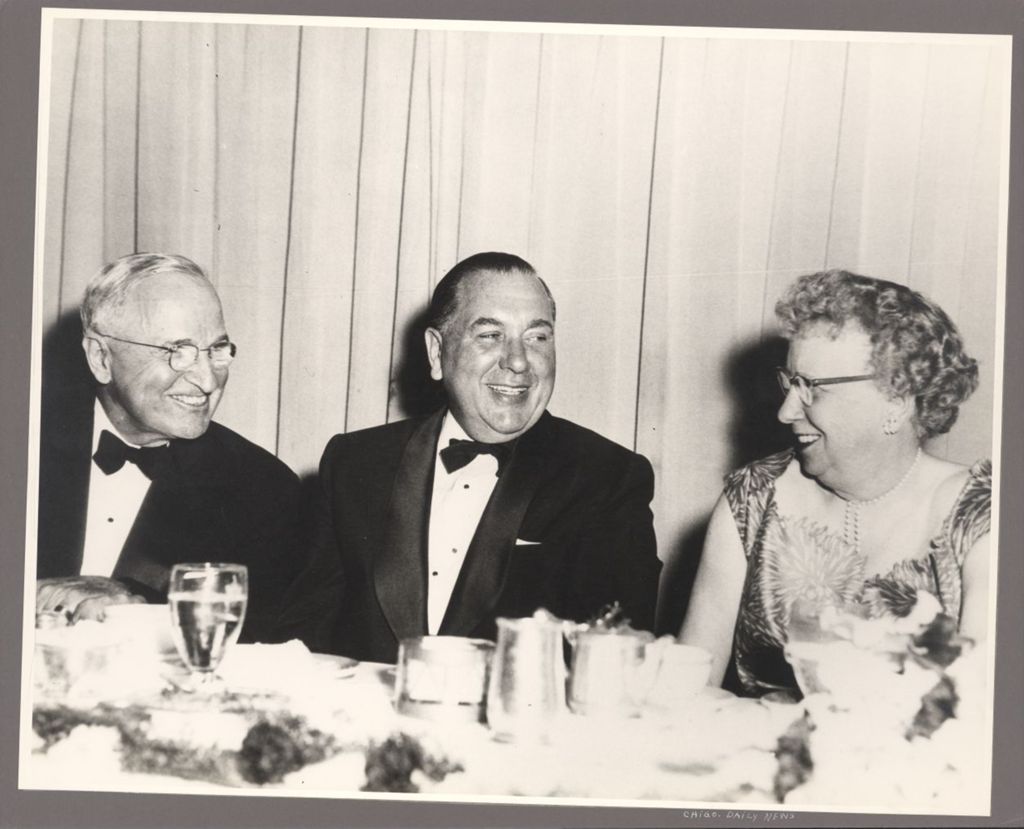 Harry S. Truman and Richard J. Daley at a banquet