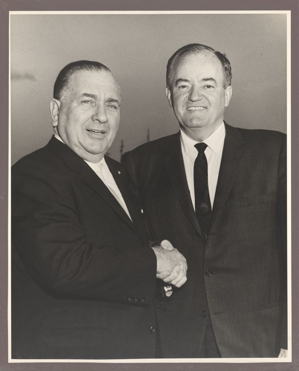 Richard J. Daley with Hubert Humphrey