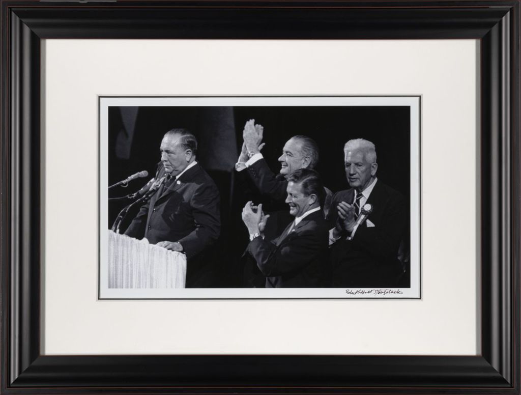 Miniature of Richard J. Daley with Lyndon B. Johnson, Otto Kerner, and Paul Douglas