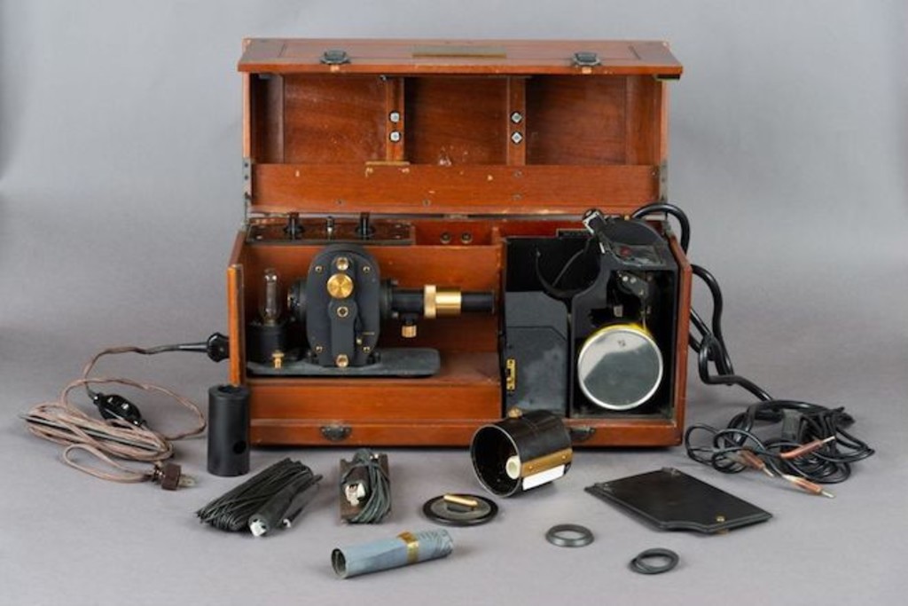 Miniature of “Simpli-Trol” Portable Model Cambridge Electrocardiograph and wooden case