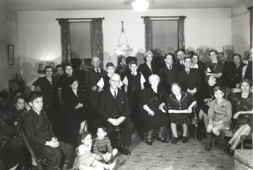 Anna Heistad with adults and children