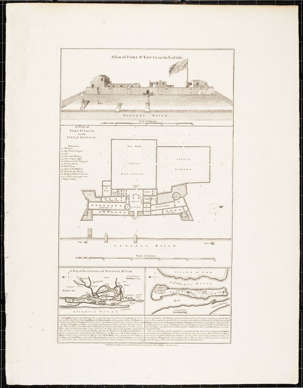 Senegal Island, Fort St. Louis / Thos. Jefferys (1758)