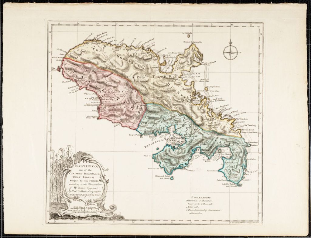 Miniature of Martinico, one of the Caribee Islands, in the West Indies; Subject to the French / Thos. Jefferys [approximately between 1700-1799]