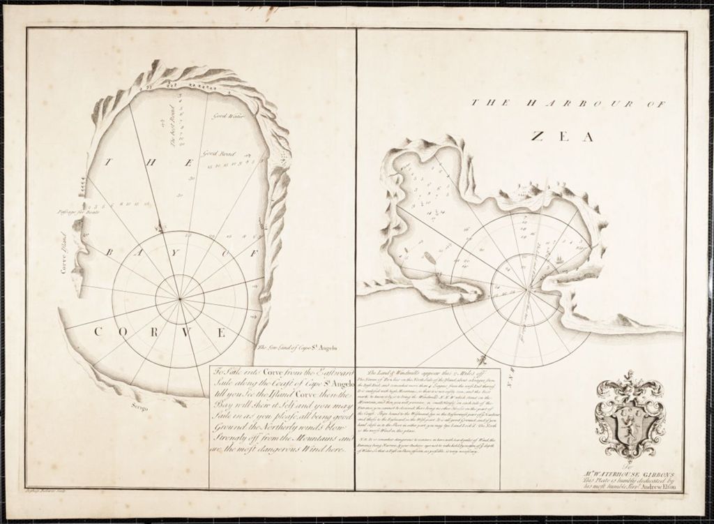 The Bay of Corve, The Harbour of Zea / Andrew Elton (1780?)
