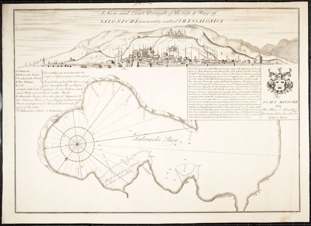 A new and exact draught of the city & bay of Salonichi anciently called Thessalonica / Andrew Elton (1780?)