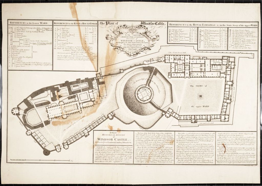 Miniature of The plan of Windsor Castle / Batty Langley (1743)