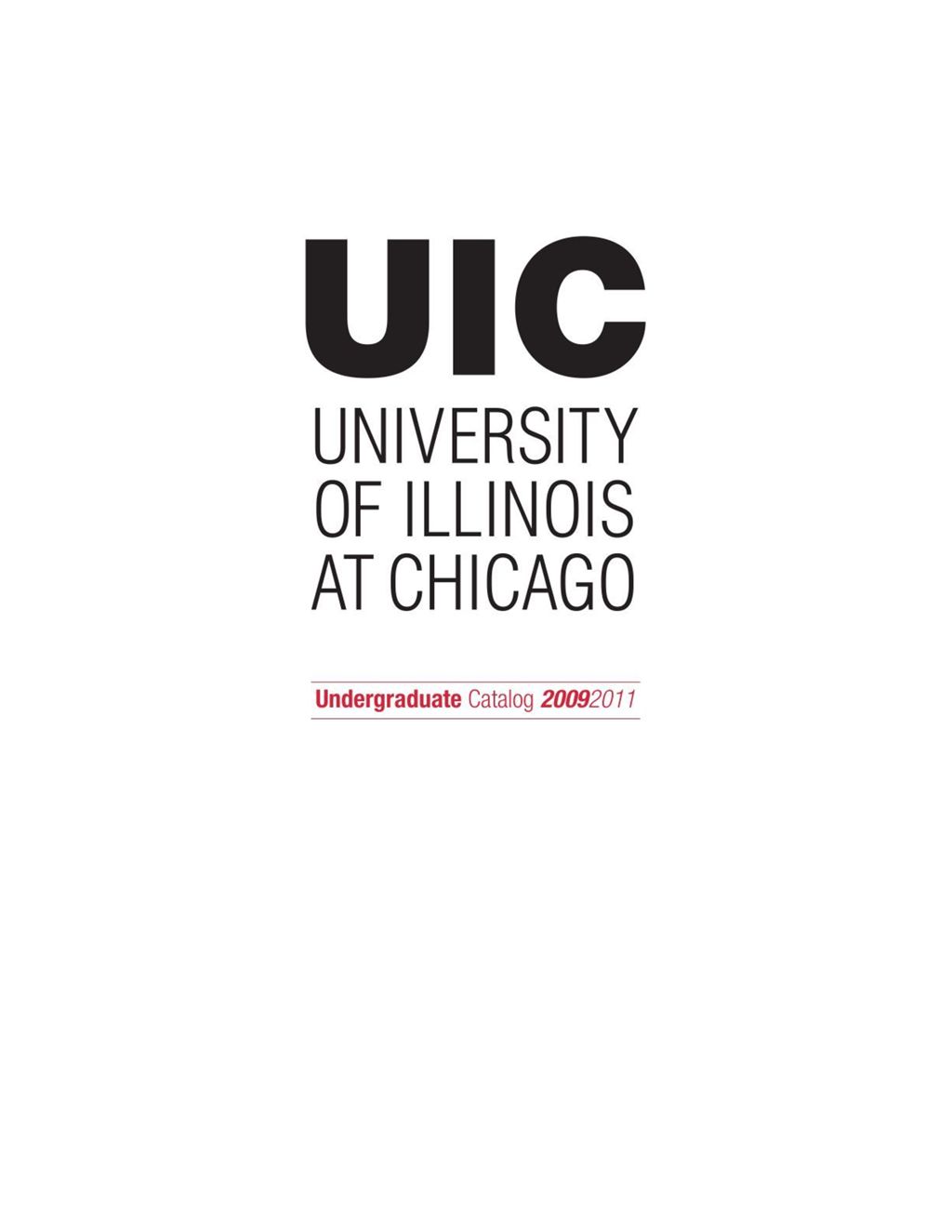 Undergraduate Catalog, 2009-2011