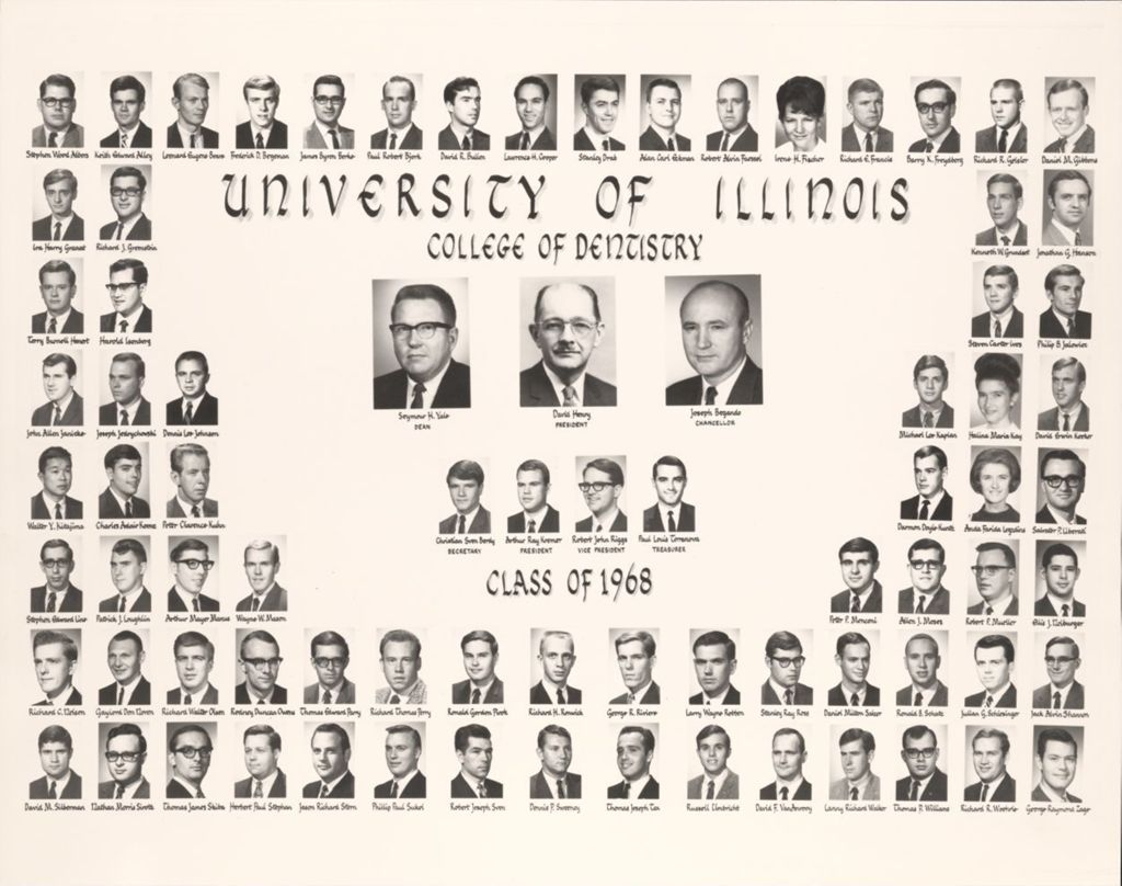 Miniature of 1968 graduating class, University of Illinois College of Dentistry