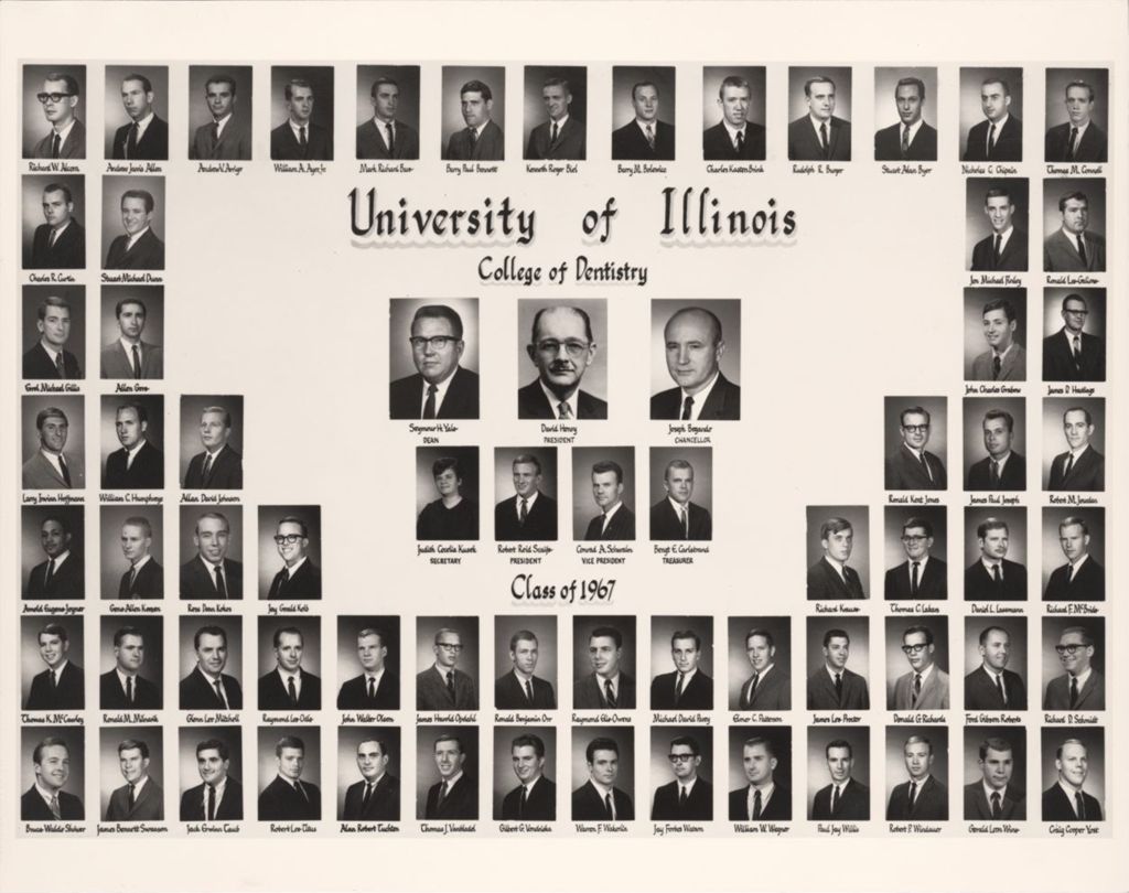 1967 graduating class, University of Illinois College of Dentistry