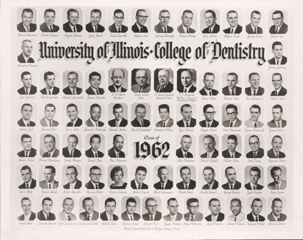Miniature of 1962 graduating class, University of Illinois College of Dentistry