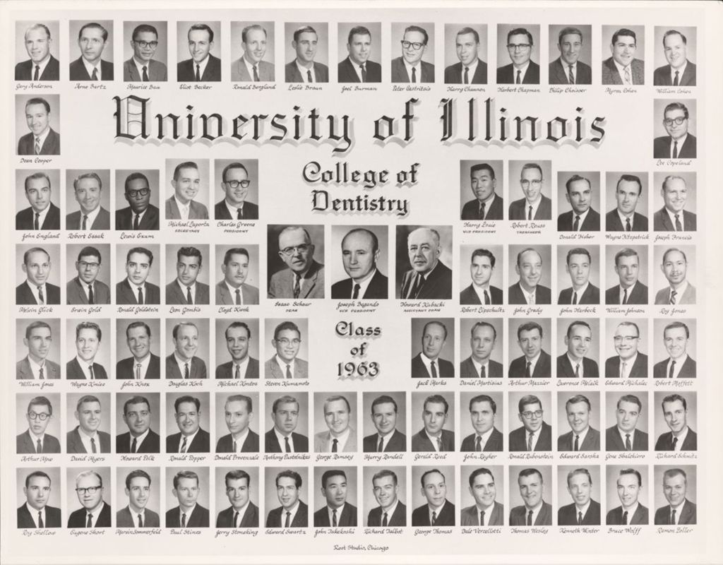 Miniature of 1963 graduating class, University of Illinois College of Dentistry