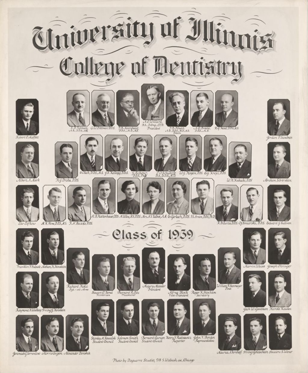 Miniature of 1939 graduating class, University of Illinois College of Dentistry