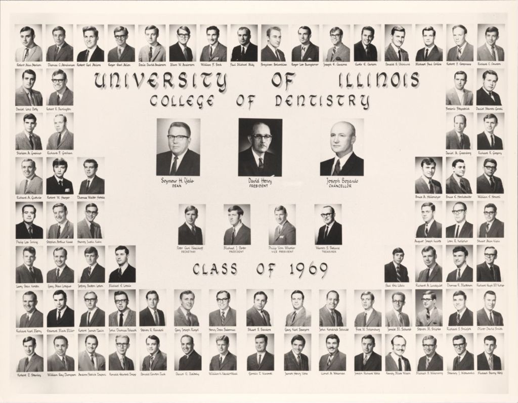 Miniature of 1969 graduating class, University of Illinois College of Dentistry
