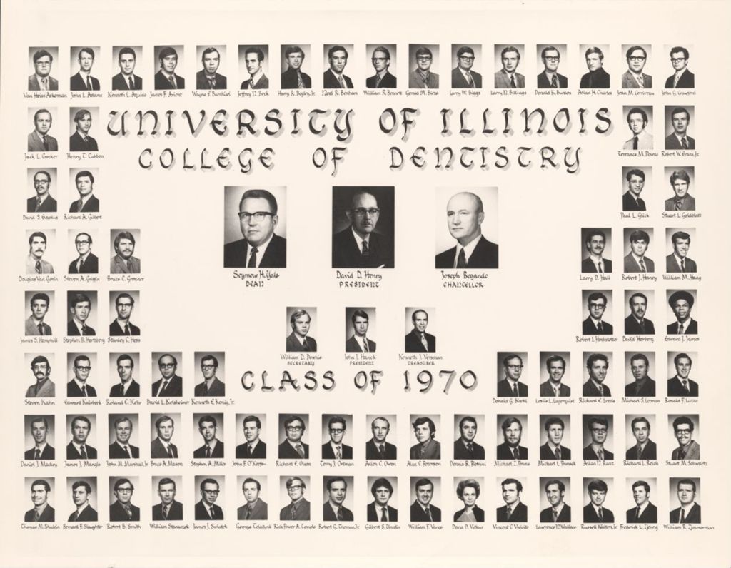 Miniature of 1970 graduating class, University of Illinois College of Dentistry