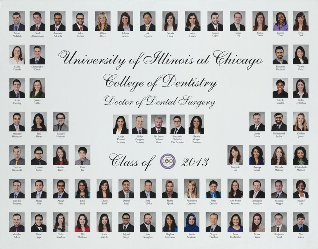Miniature of 2013 graduating class, University of Illinois College of Dentistry