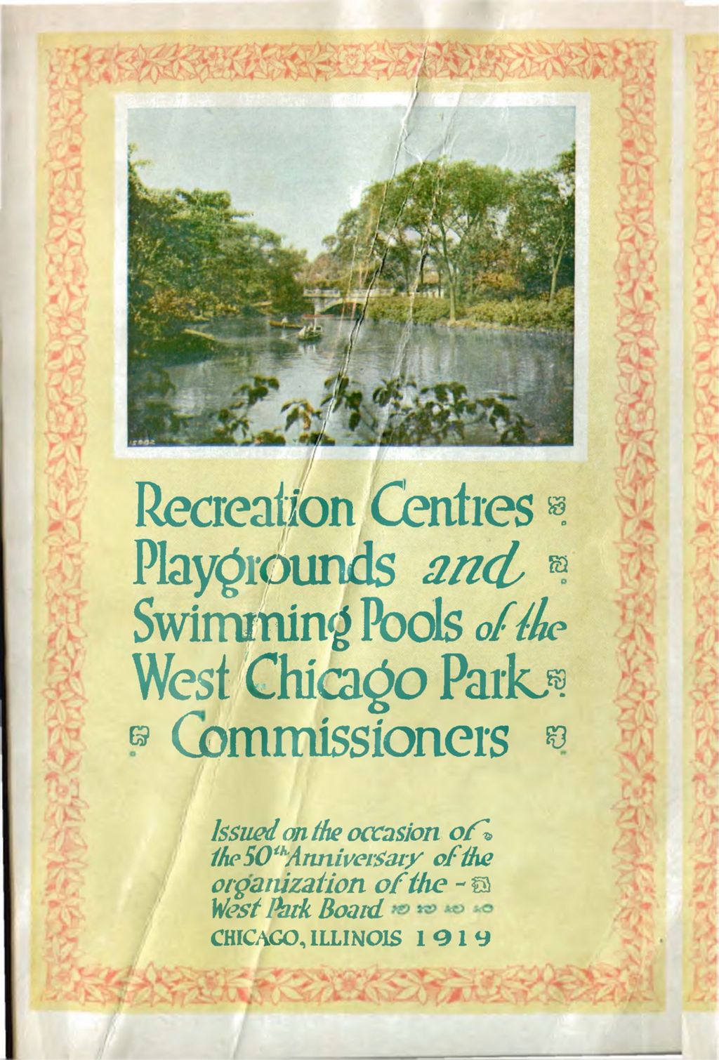 Miniature of Pamphlet of West Chicago Parks Commissioners on Recreation Centers, 1919