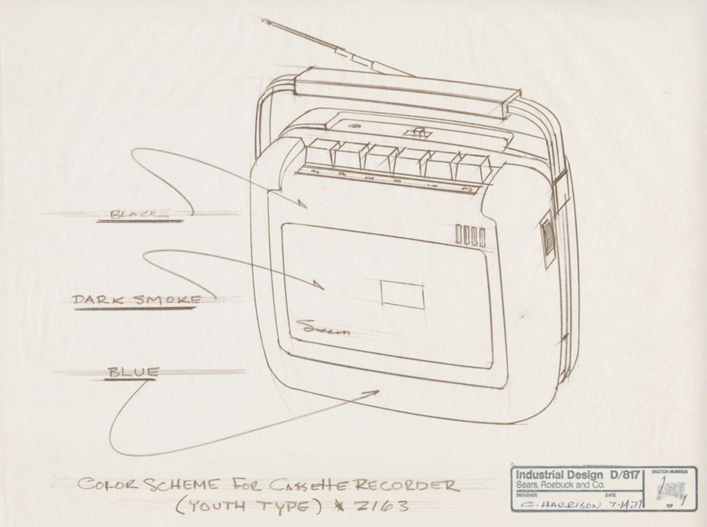 Color Scheme for Portable Cassette Recorder