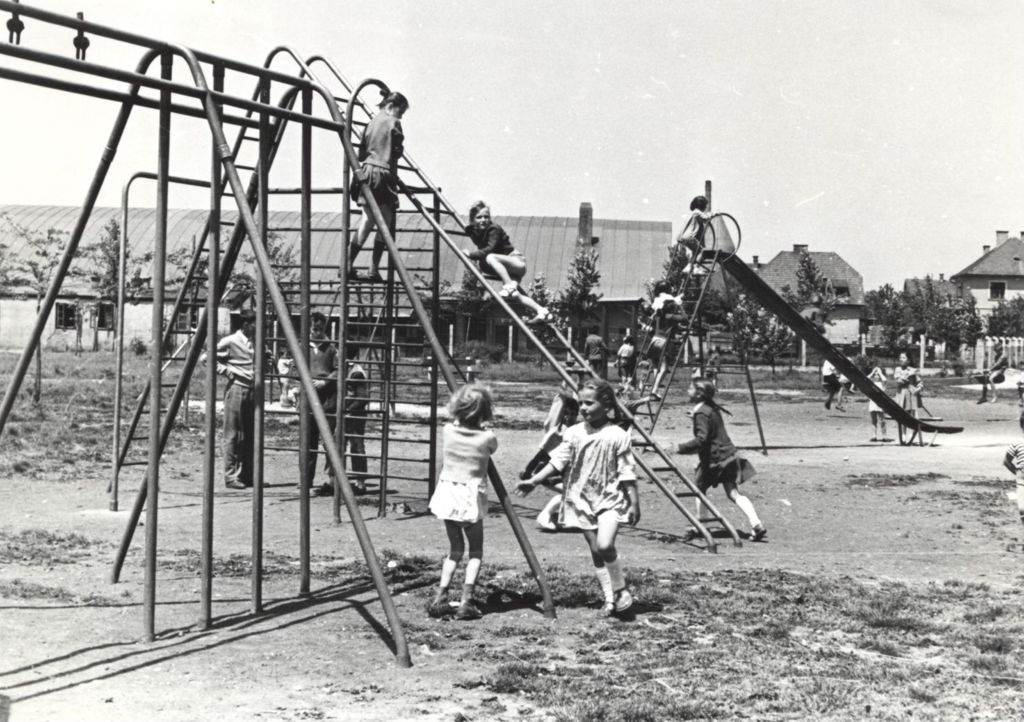 Children outdoors in playground