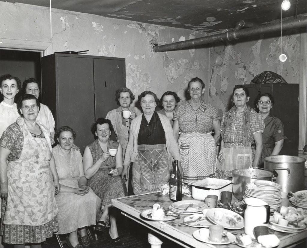 Women in community center kitchen
