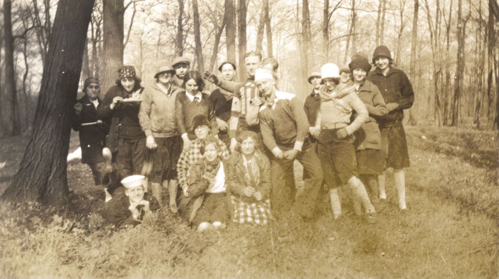 Miniature of Teenagers on an outing in the woods