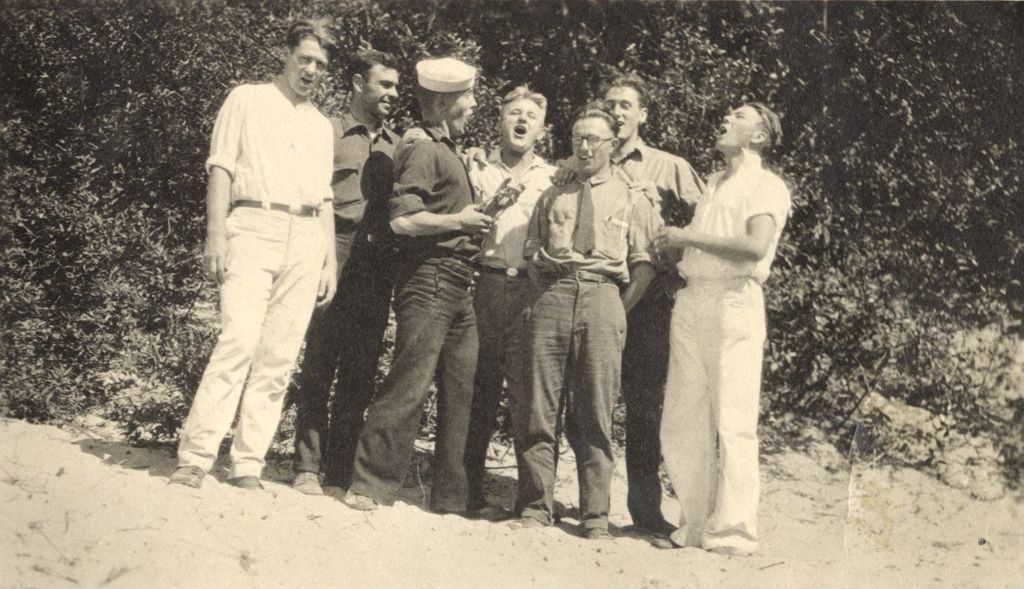 Miniature of Young men singing