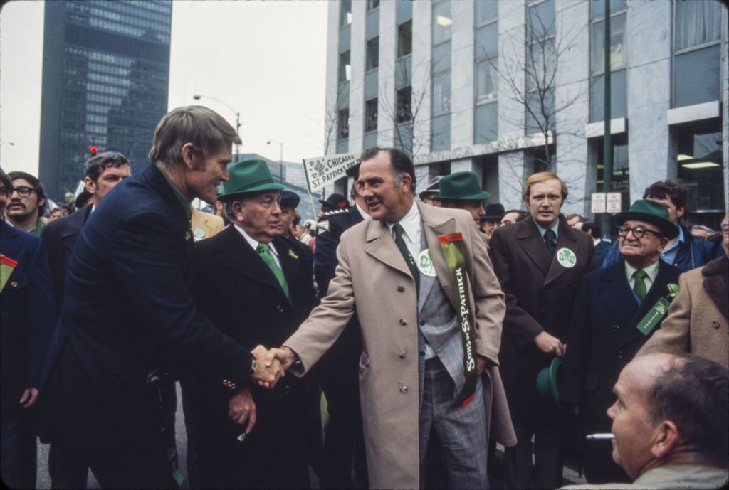 St. Patrick's Day Parade, Richard J. Daley with others