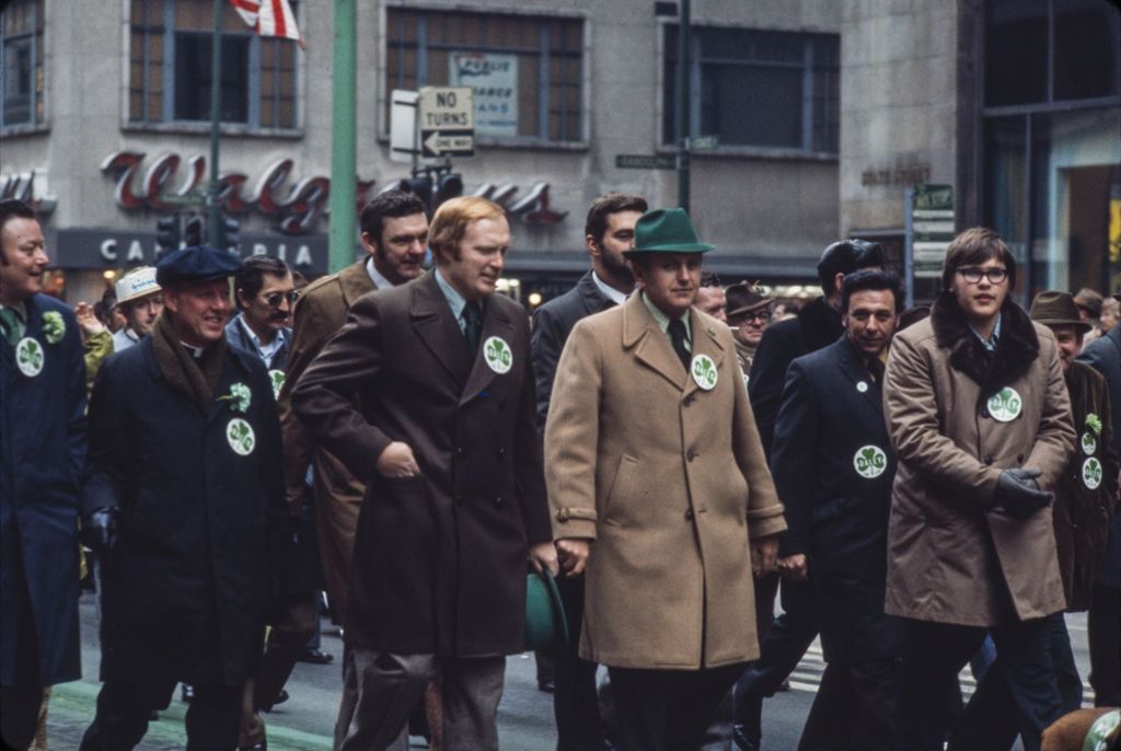 Miniature of St. Patrick's Day Parade, group of marchers