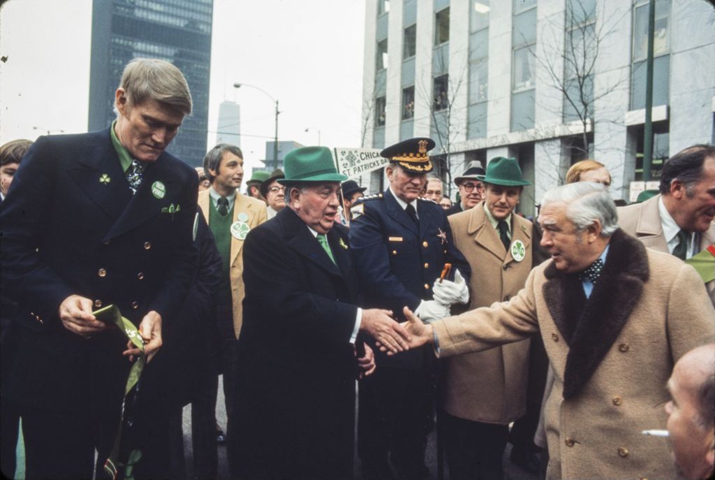 Miniature of St. Patrick's Day Parade, Richard J. Daley with others